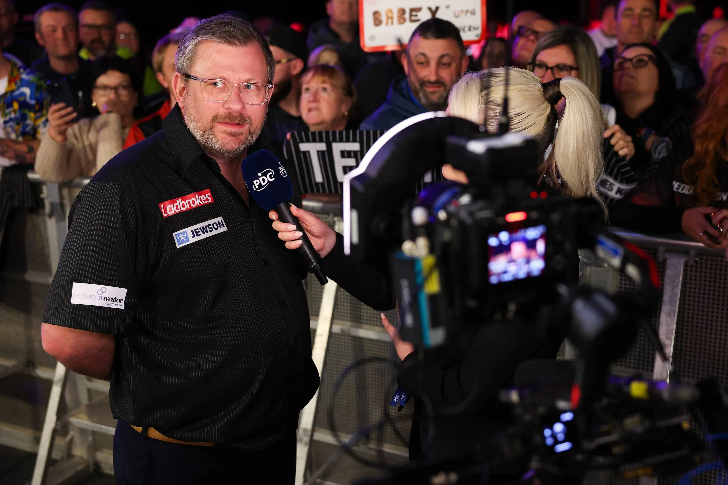 James Wade speaks to Polly James at the 2026 UK Open
