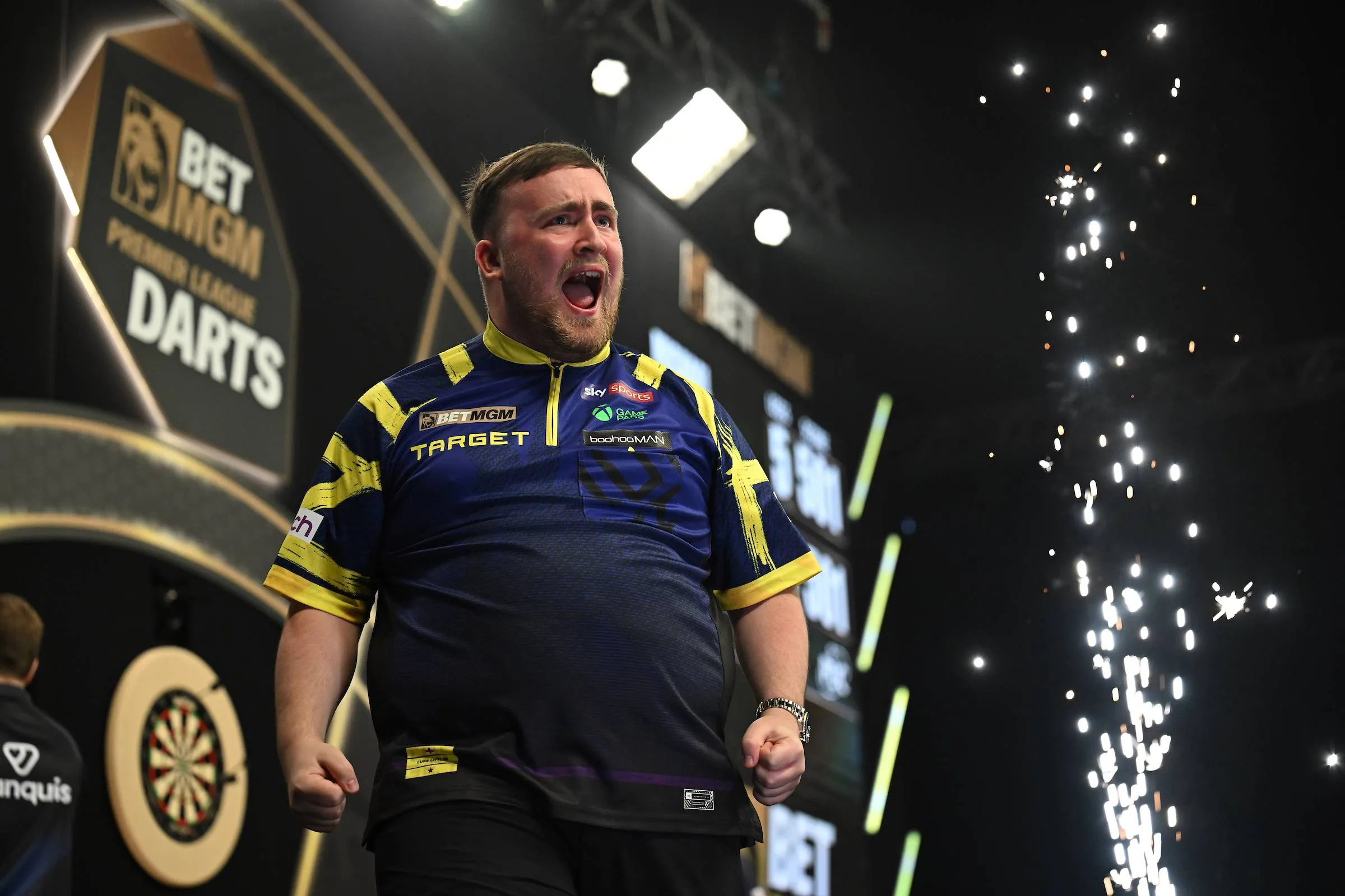 Luke Littler on Night Seven of the 2026 Premier League Darts in Dublin