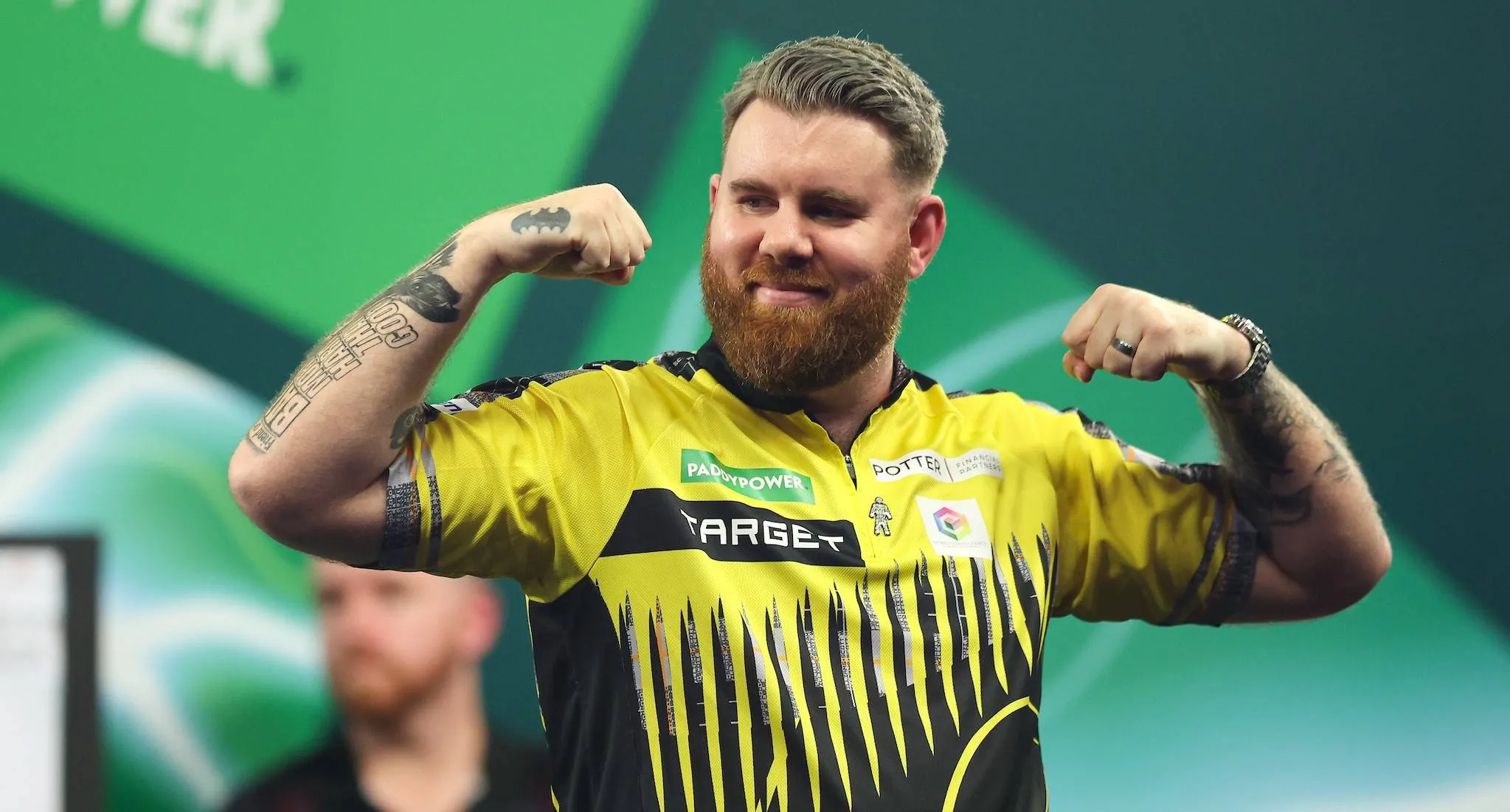 Scott Williams pumps his fists