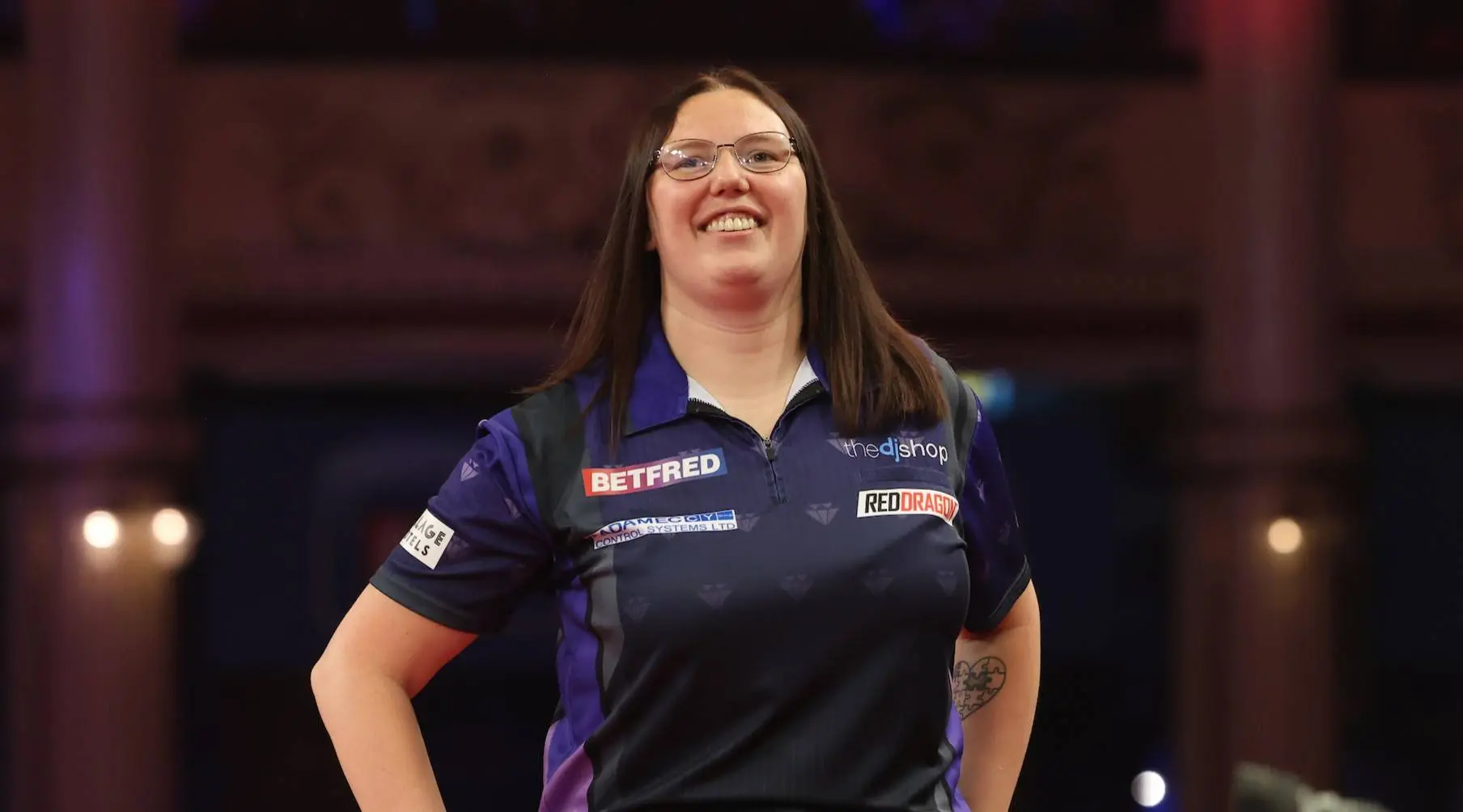 Gemma Hayter on stage at the Winter Gardens