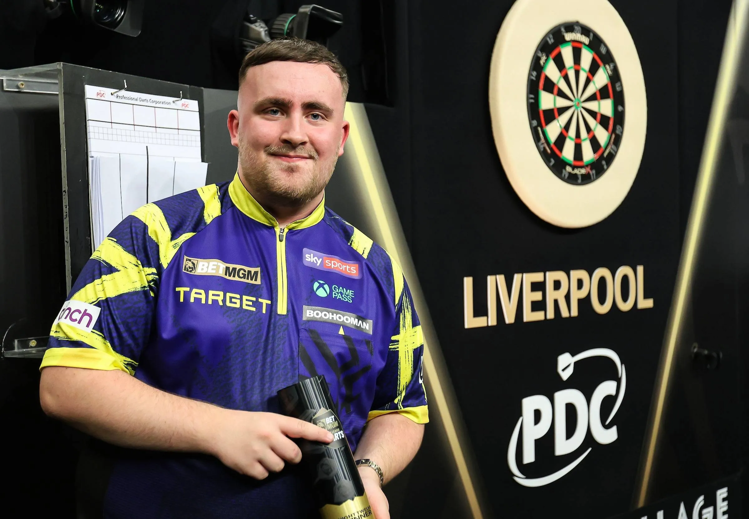 Luke Littler wins Night 12 of the 2026 Premier League Darts in Liverpool
