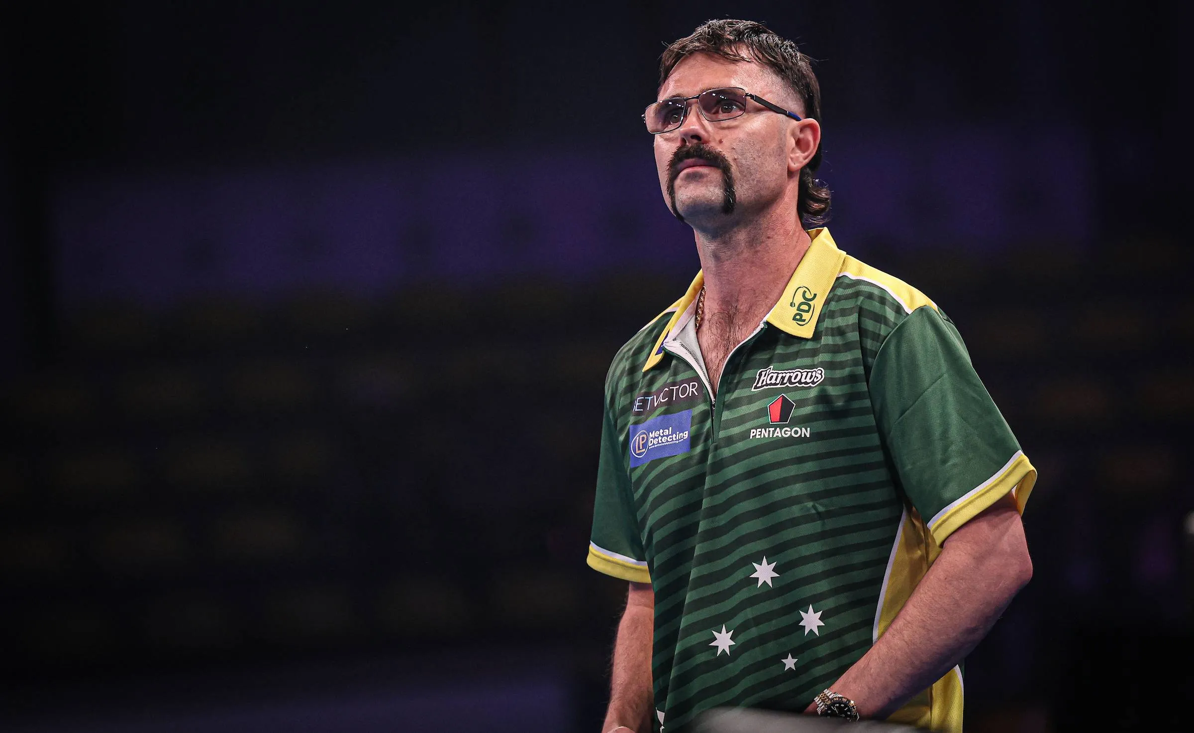 Damon Heta representing Australia at the 2026 World Cup of Darts