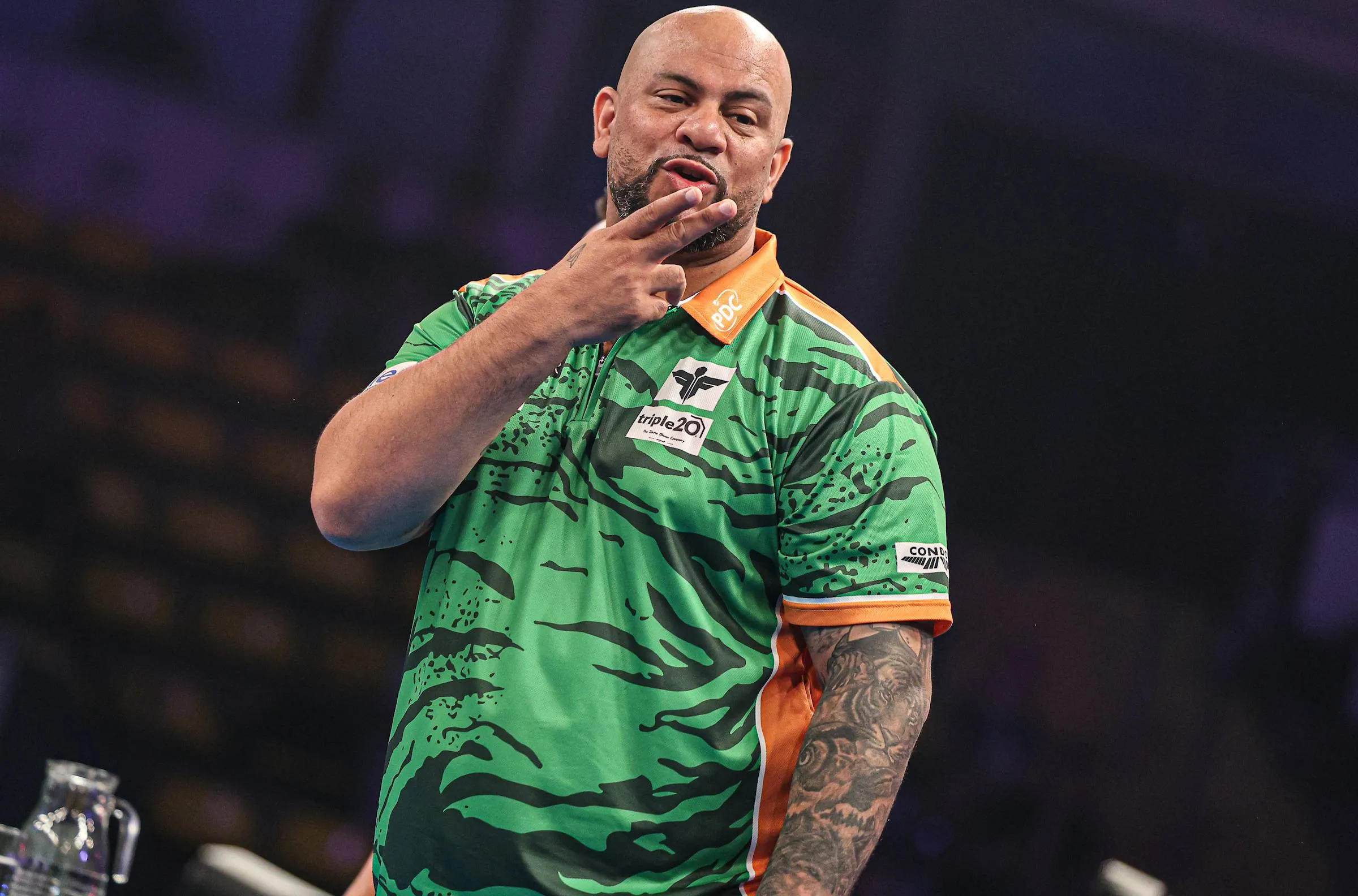 Devon Petersen representing South Africa at the 2026 World Cup of Darts