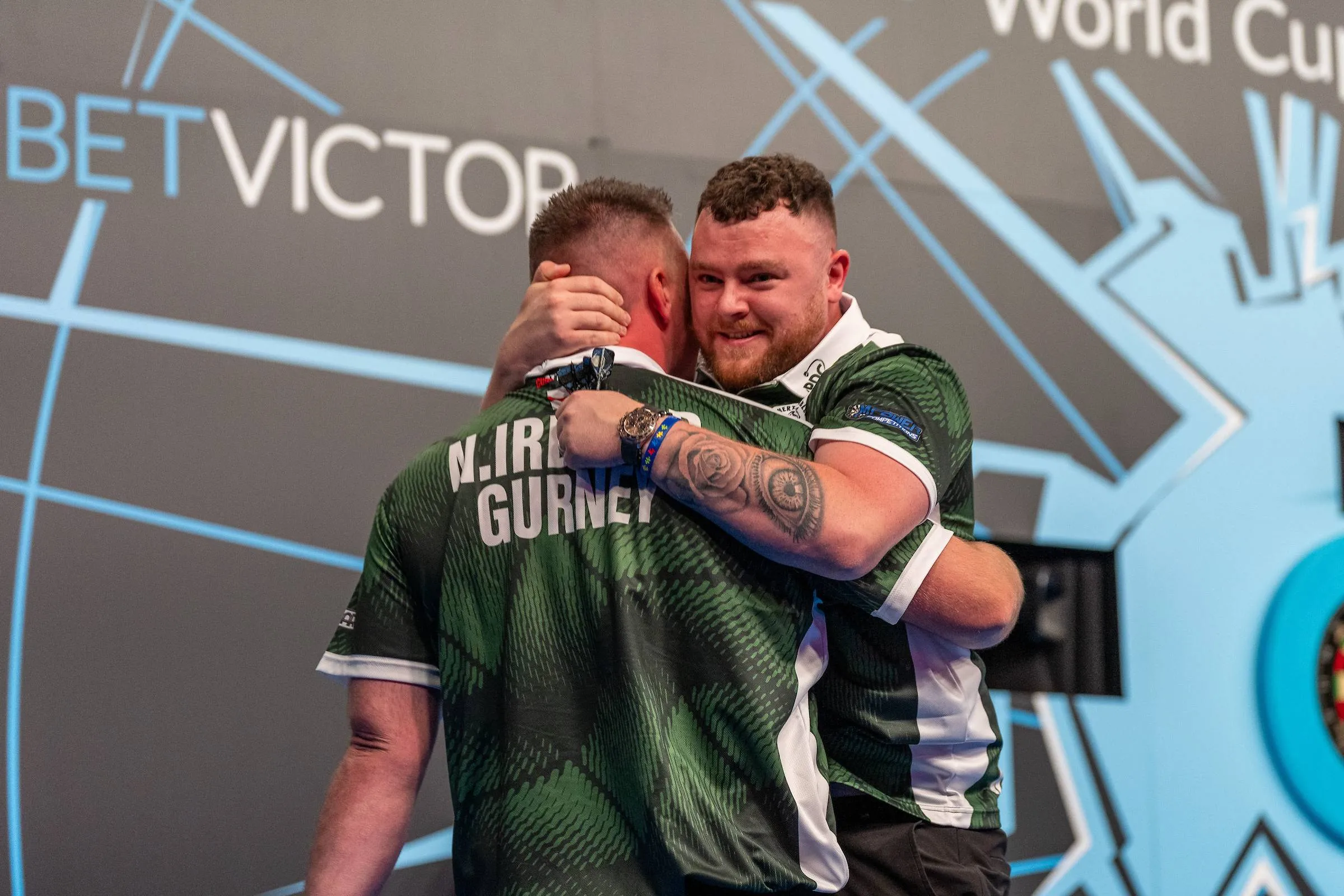 Josh Rock and Daryl Gurney representing Northern Ireland at the 2026 World Cup of Darts