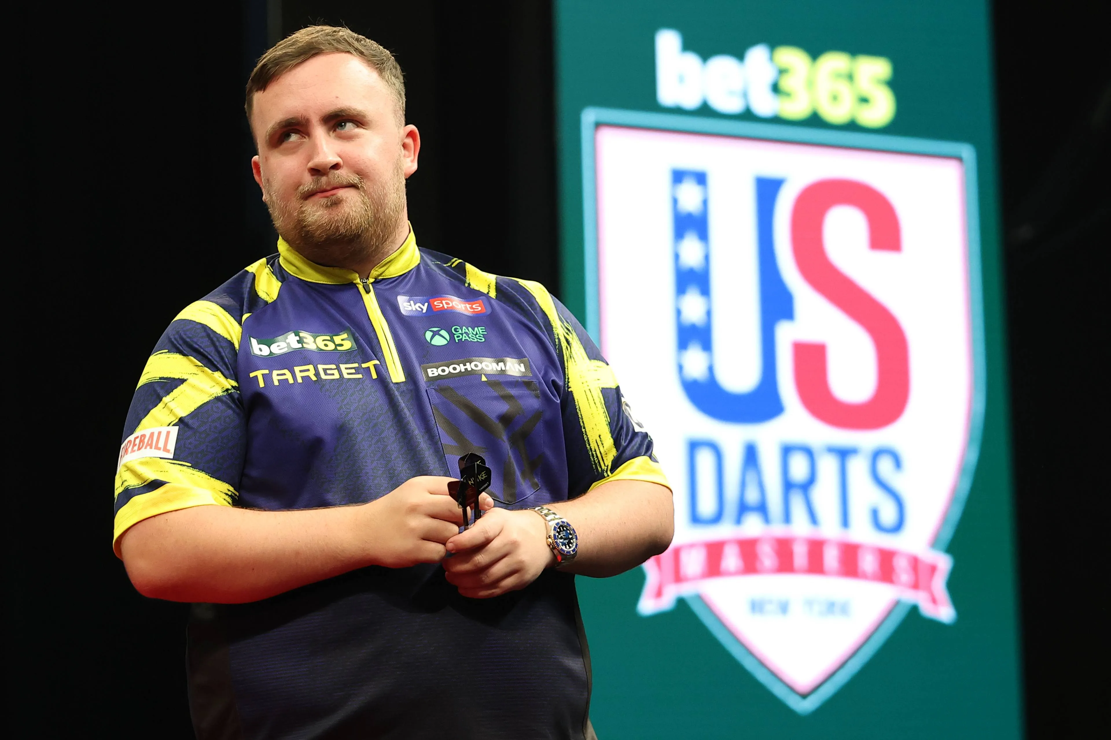 Luke Littler at the 2026 US Darts Masters