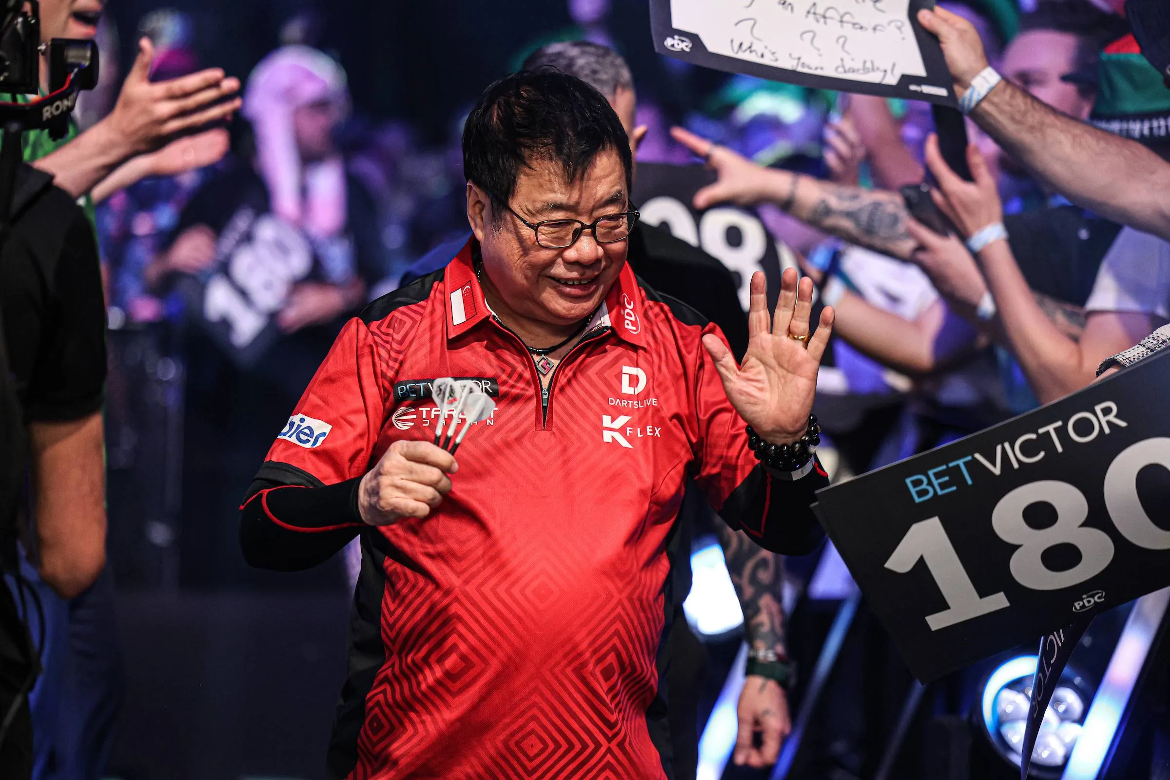 Paul Lim representing Singapore at the 2026 World Cup of Darts
