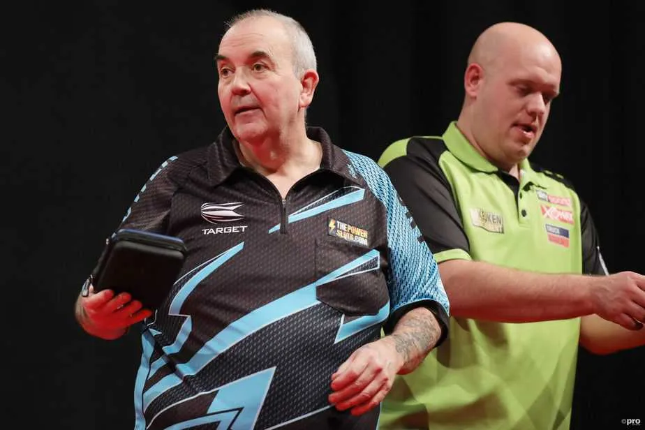 Phil Taylor Michael van Gerwen World Darts Gala 2019 scaled