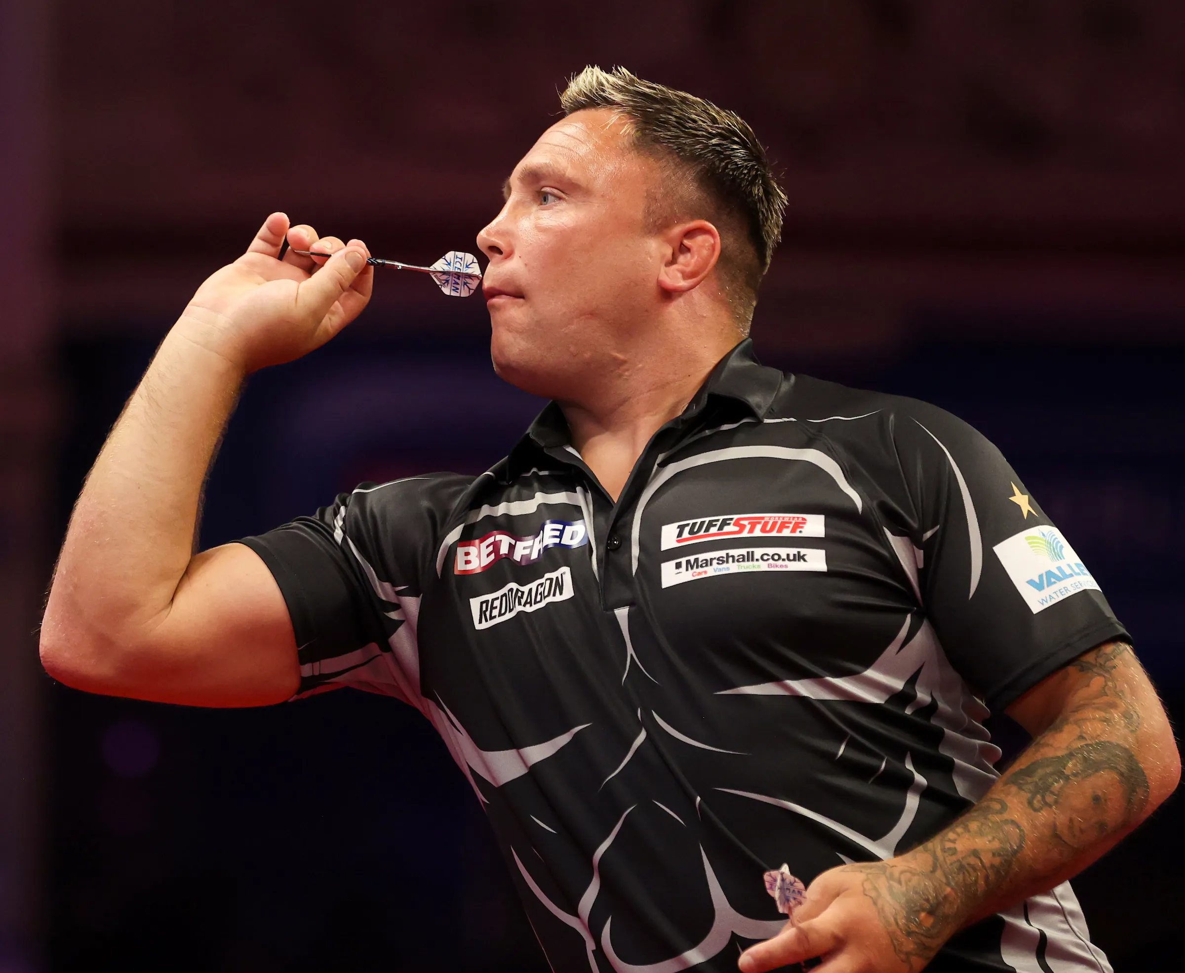 Price schlägt Sherrock mit einem Average von 110, Wade gibt kein Leg gegen Van den Bergh ab