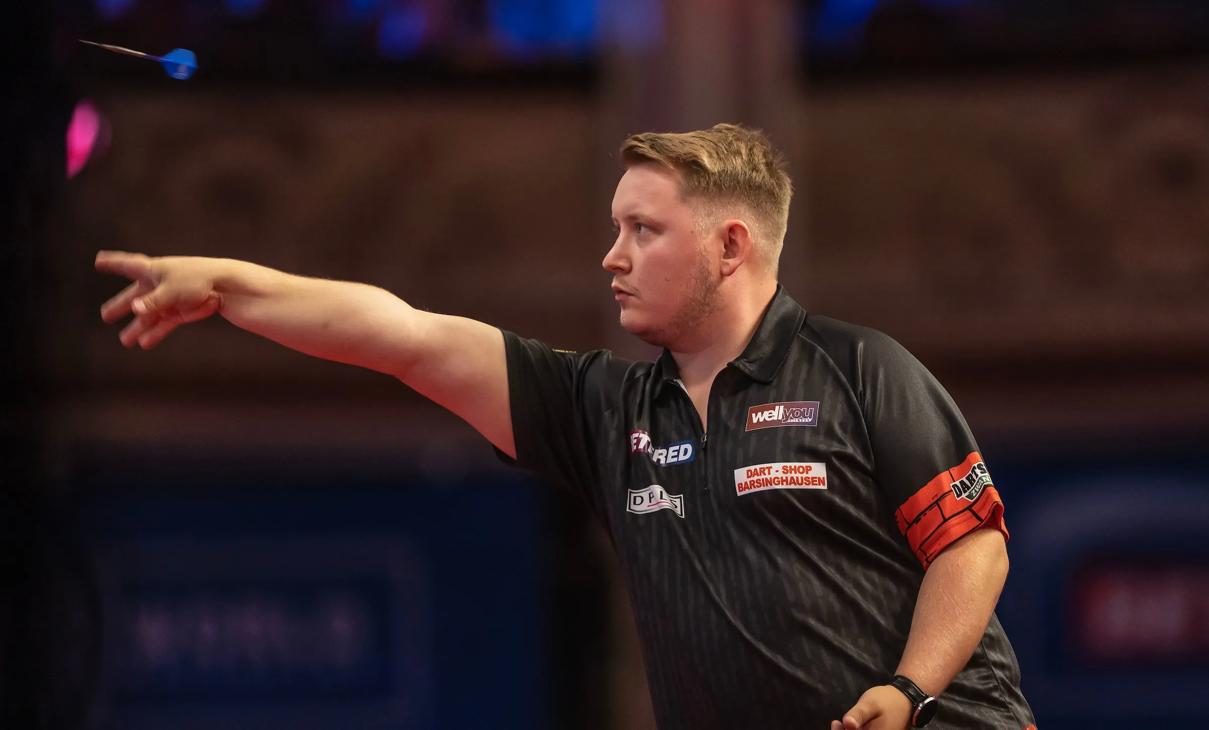 Spielplan Sonntagabend beim German Darts Grand Prix 2024 mit dem Duell zwischen Martin Schindler und Damon Heta