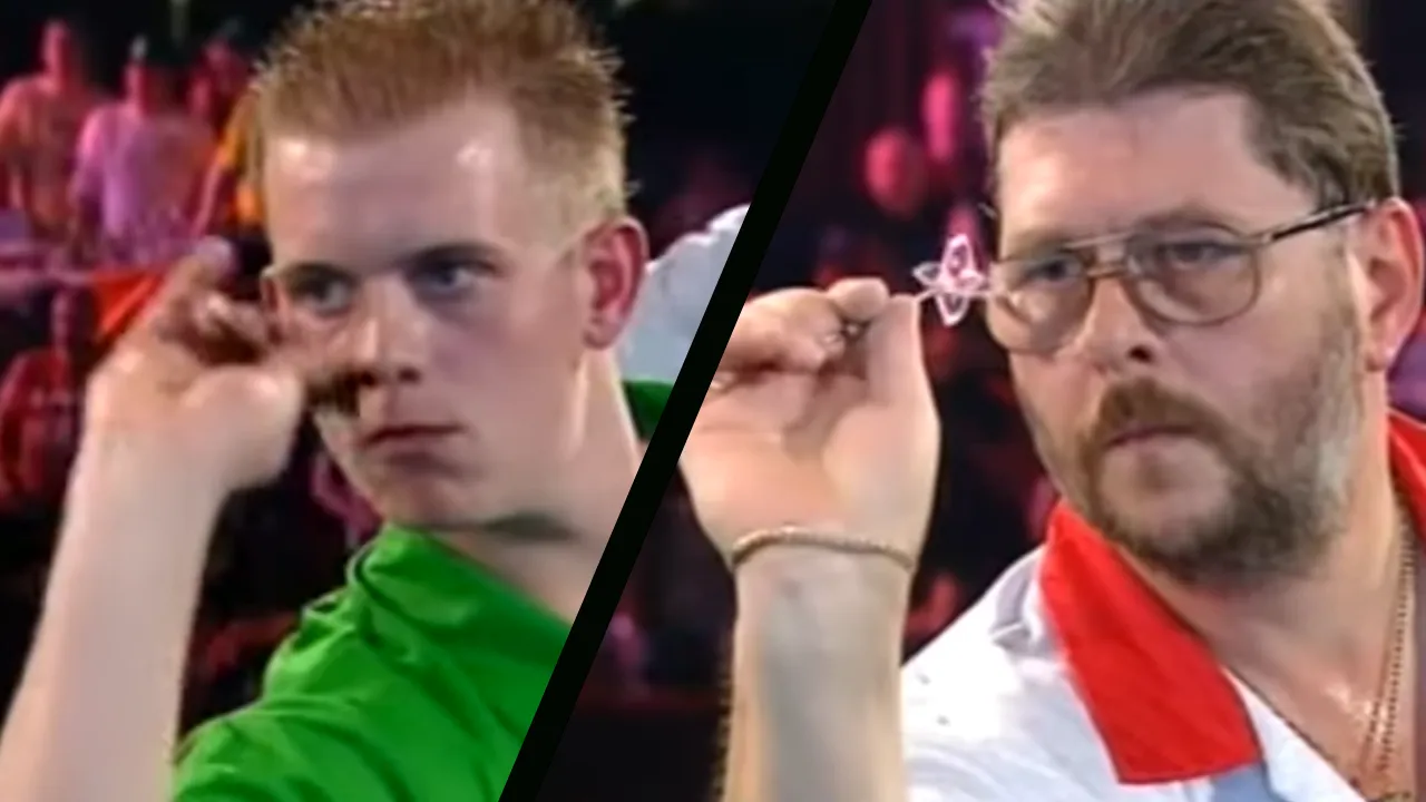 DARTS DER VERGANGENHEIT: Van Gerwen wird im ersten Fernseh-Turnier gegen Adams weltberühmt