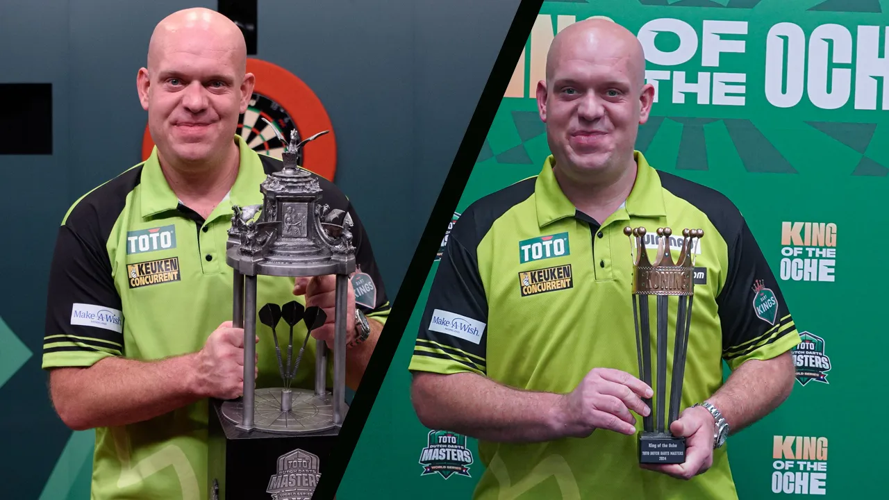 Das ist der Grund, warum Michael van Gerwen bei den Dutch Darts Masters vier Pokale mit nach Hause nehmen durfte