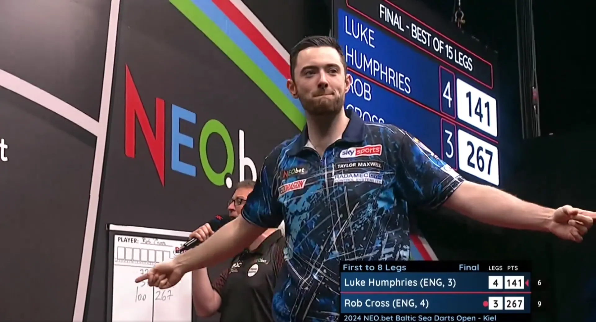VIDEO: Luke Humphries wirft 9-Darter im Finale der Baltic Sea Darts Open
