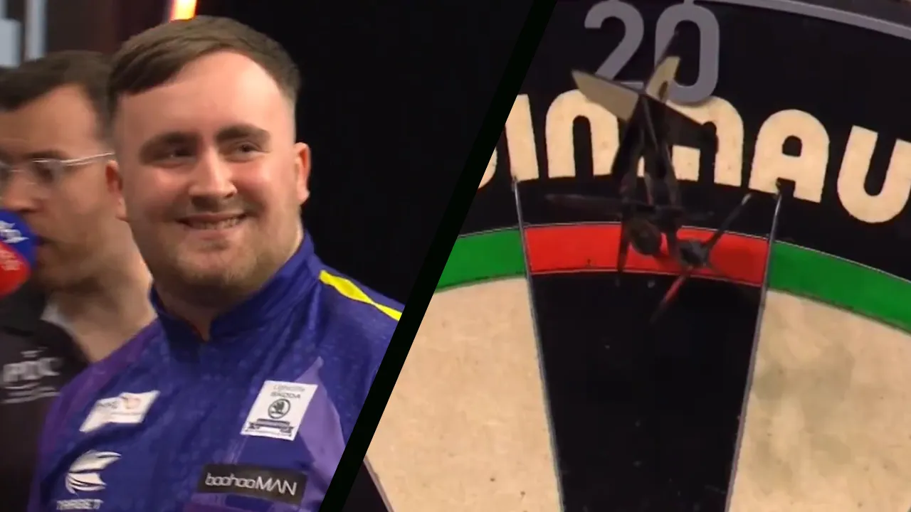 VIDEO: Luke Littler wirft spektakuläres 120er Finish mit dreimal Tops