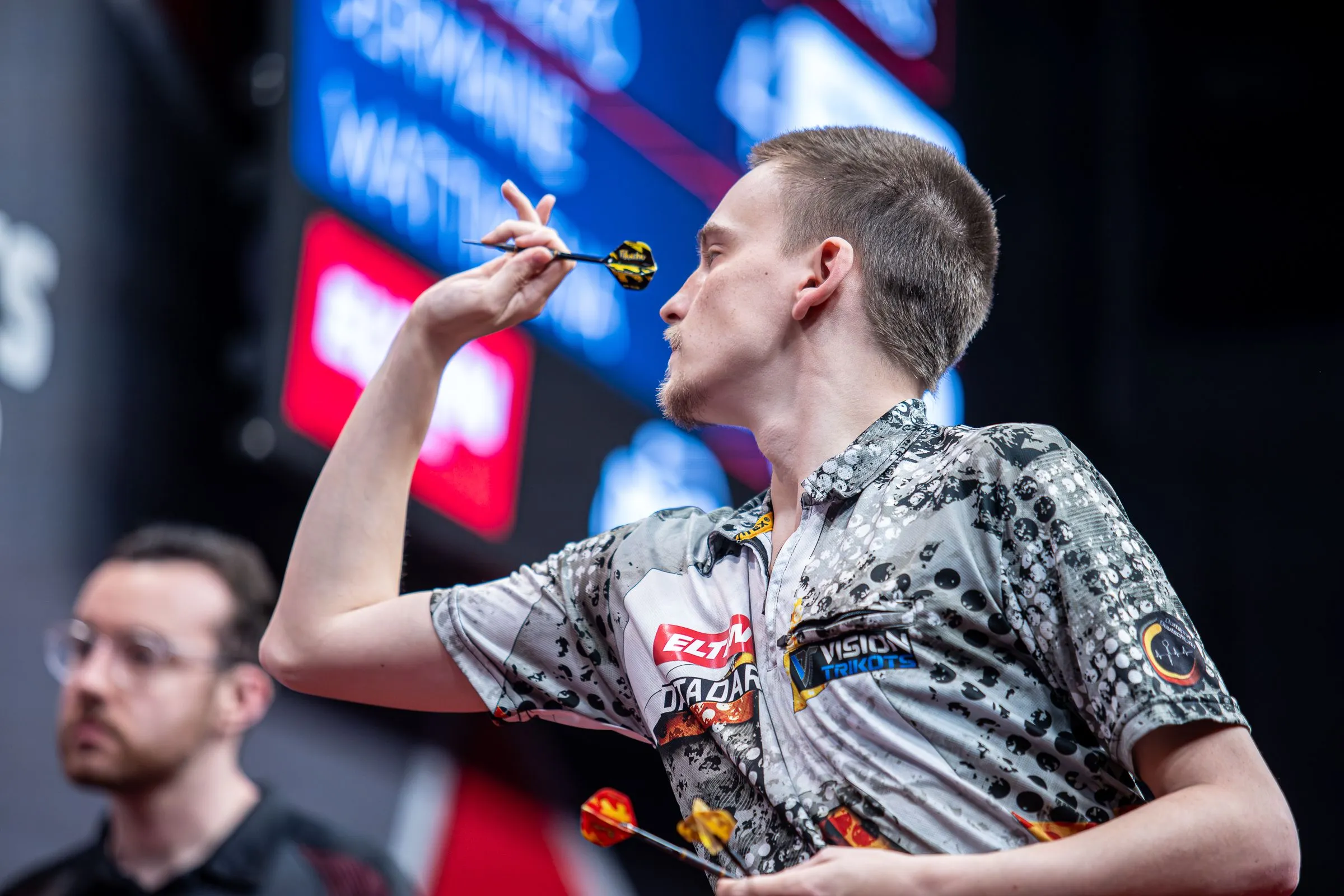 Spielplan Sonntagnachmittag bei der Flanders Darts Trophy 2024 mit Gabriel Clemens und Ricardo Pietreczko