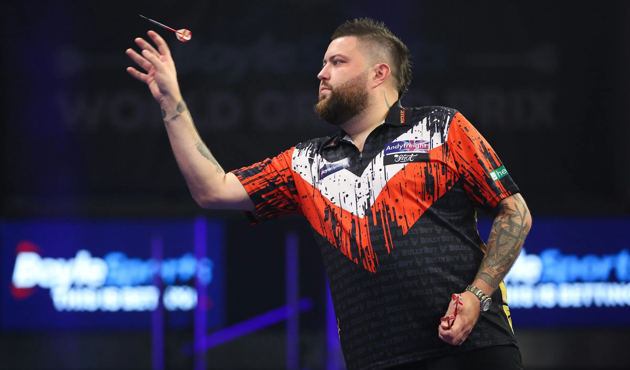 Spielplan Samstagnachmittag bei der European Darts Championship 2024 mit Michael Smith, Mike De Decker und Dirk van Duijvenbode