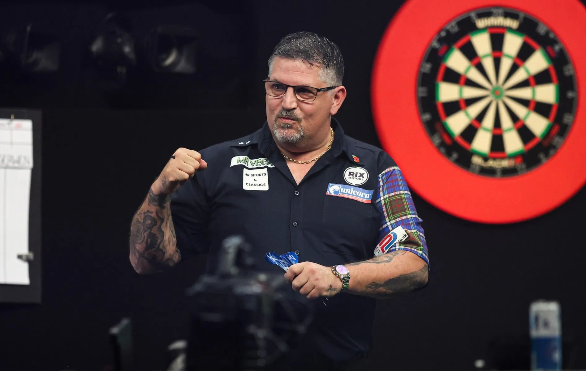 Dies ist der Endstand der Gruppen E-F-G-H beim Grand Slam of Darts 2024