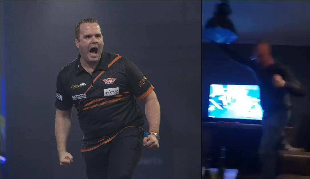 VIDEO: Fan ramt lamp kapot tijdens juichen na sensationele zege Van Duijvenbode