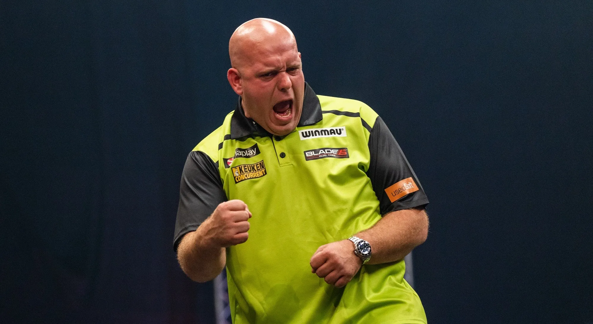 Van Gerwen ontsnapt aan uitschakeling tegen Noppert op Gibraltar Darts Trophy