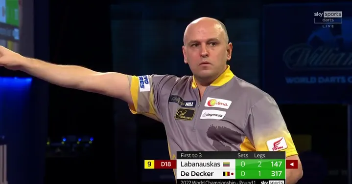 VIDEO: Labanauskas zorgt voor tweede negendarter binnen etmaal op WK Darts