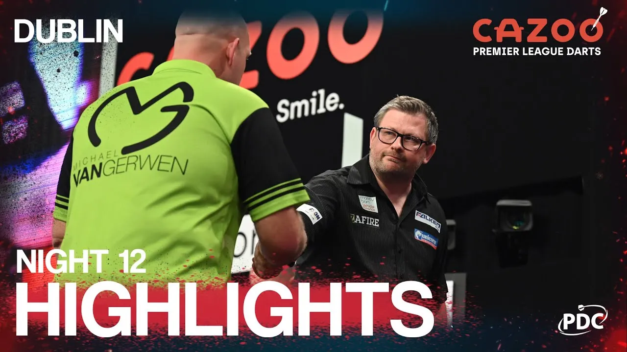 VIDEO: Hoogtepunten van twaalfde speelweek Premier League Darts met recordbrekende Wade in Dublin