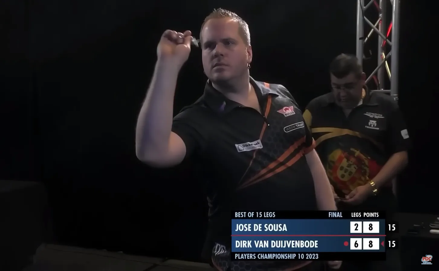 VIDEO: Hoogtepunten van duels op streamborden tijdens Players Championship 10 met onder meer finale tussen Van Duijvenbode en De Sousa