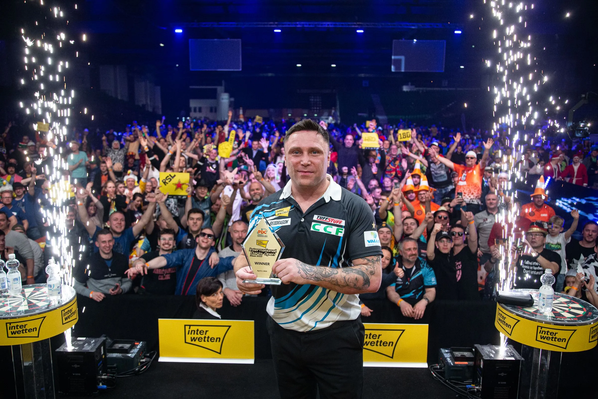 Price in Euro Tour top-10 aller tijden met gemiddelde op International Darts Open