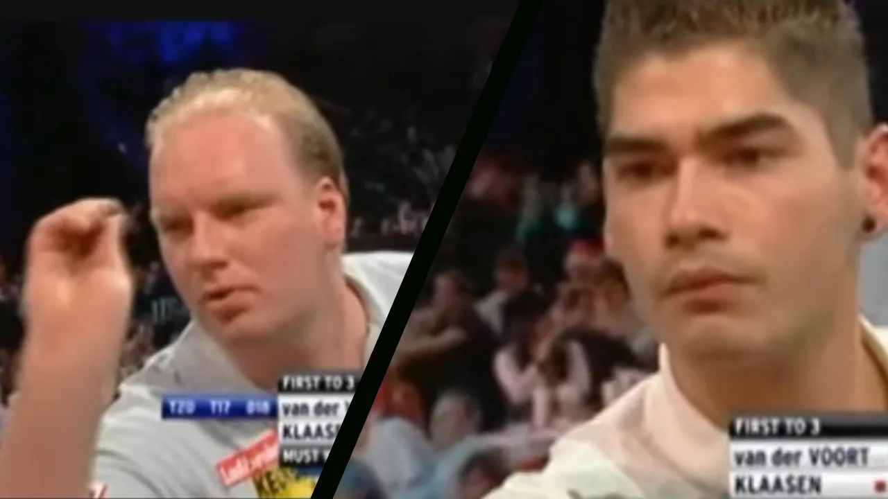 ANDERE TIJDEN DARTS: Van der Voort en Klaasen treffen elkaar in sneltreinwedstrijd op WK 2008