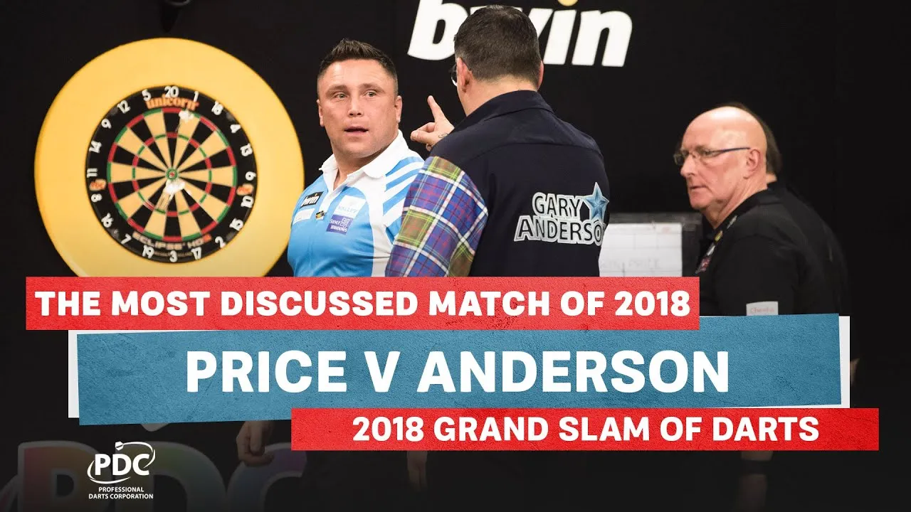 THROWBACK VIDEO: Price en Anderson ruziën met elkaar tijdens verhitte finale Grand Slam of Darts in 2018