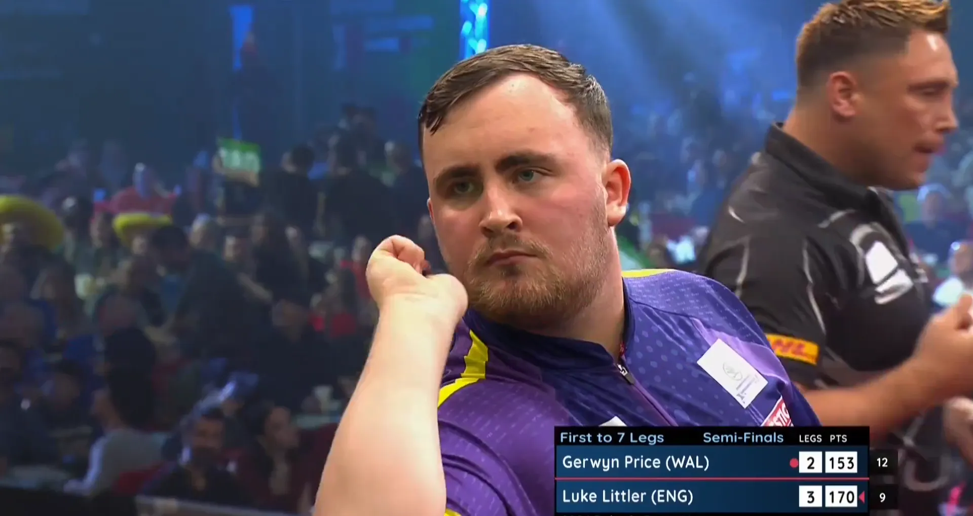 VIDEO: Luke Littler gooit 350 in zes pijlen uit na heerlijke 170 finish