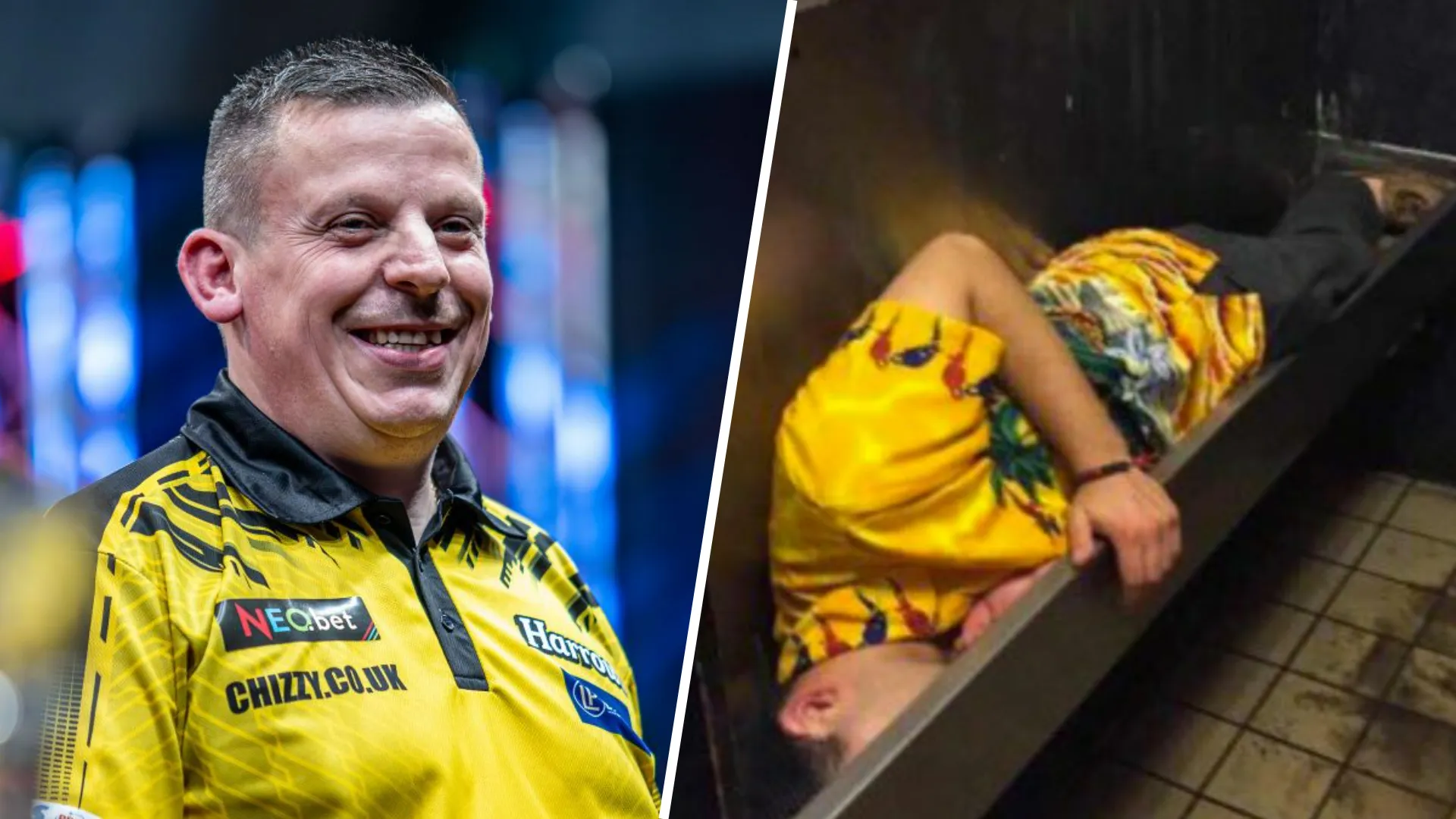 "Stop alsjeblieft met mij hierin te taggen" - Dave Chisnall lacht mee om meme die hem achtervolgt op social media