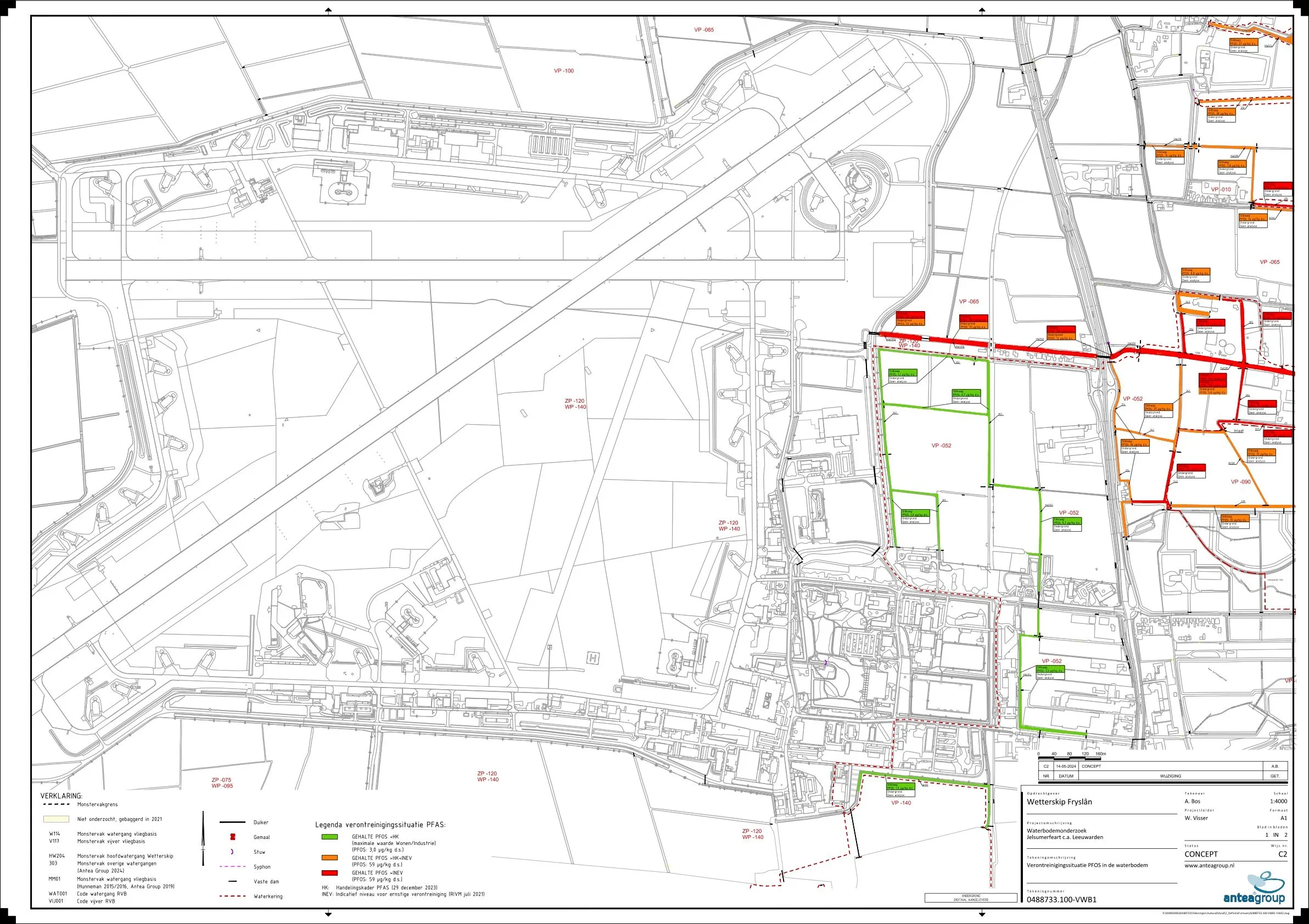 20240429 kaart resultaten aanvullend waterbodemonderzoek fase 2 zuid oostkant vliegbasis 15 tm 29 apr