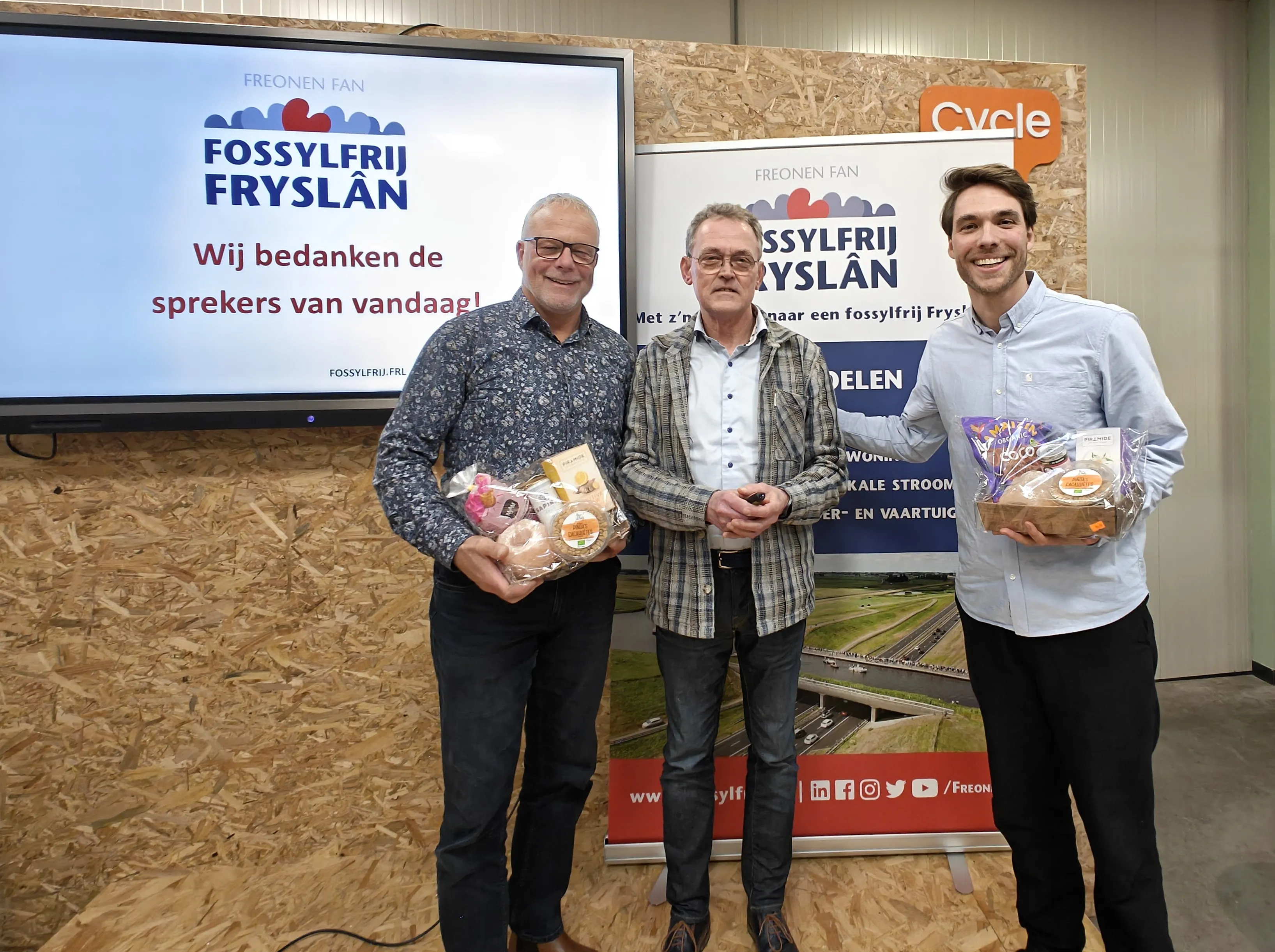 V.l.n.r. Jan Slager, Bouwe de Boer en Jens van der Laan