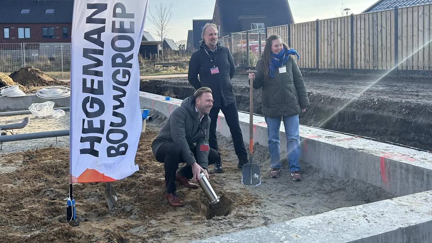 Foto start bouw Groen Wonen Norg