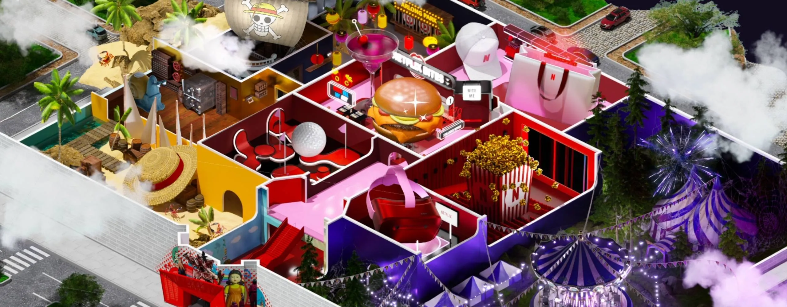 Netflix toont zijn eerste Netflix House vol vermaak rondom zijn series