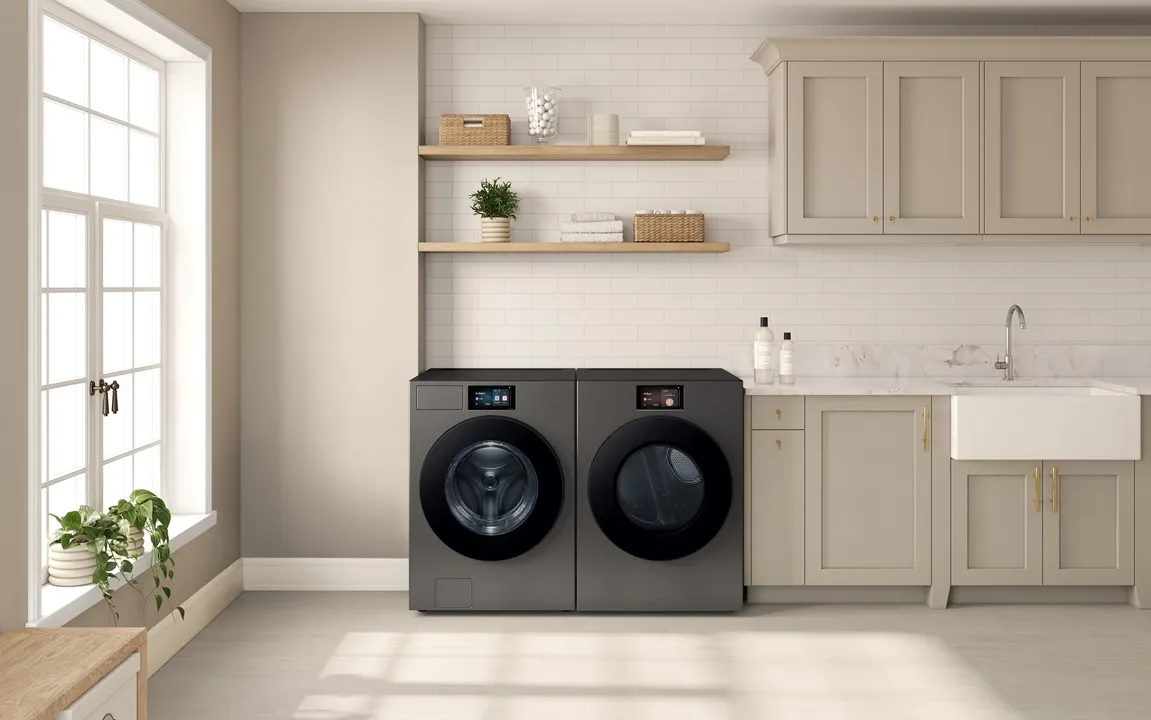 samsung digital appliances new bespoke ai washer 2nd gen bespoke ai laundry combo ifa 2025 dl1