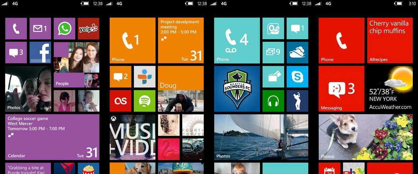 windows 8 homescreens