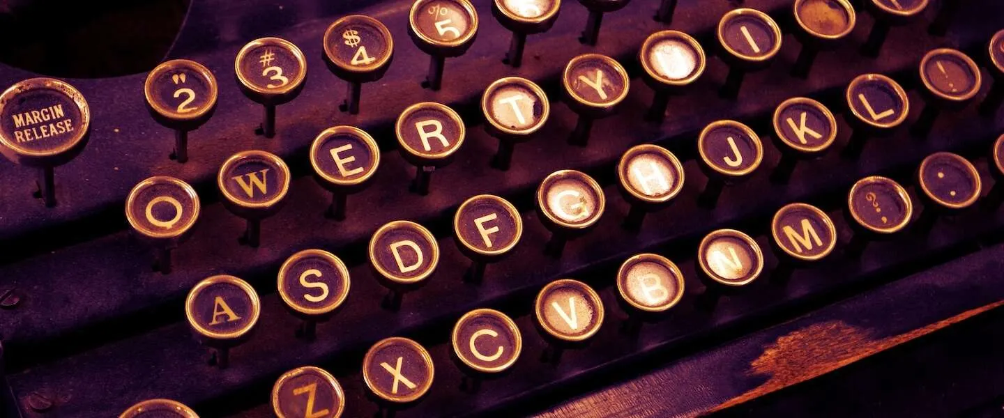 woorden typmachine header