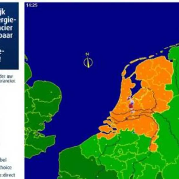 zelfs de buienradar kleurt oranje