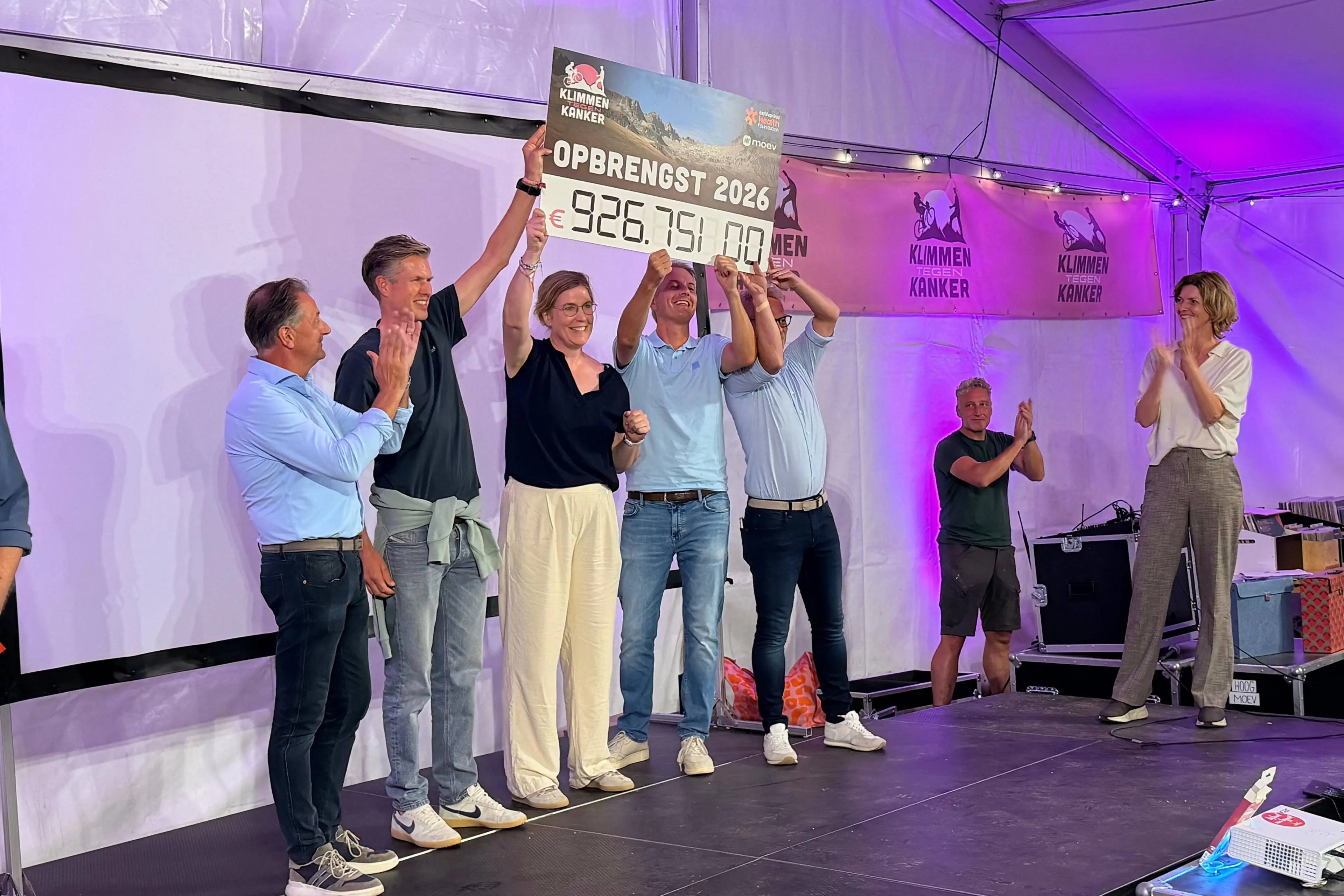 Klimmen tegen Kanker onthulling opbrengst