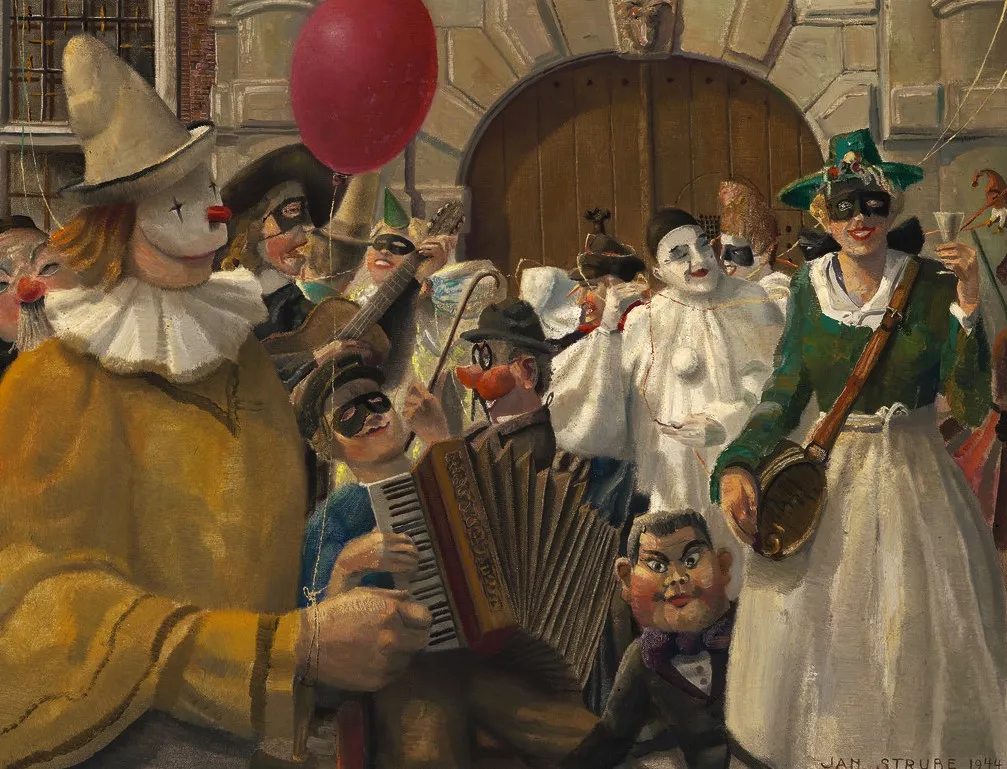 gemaskers carnaval in 1944