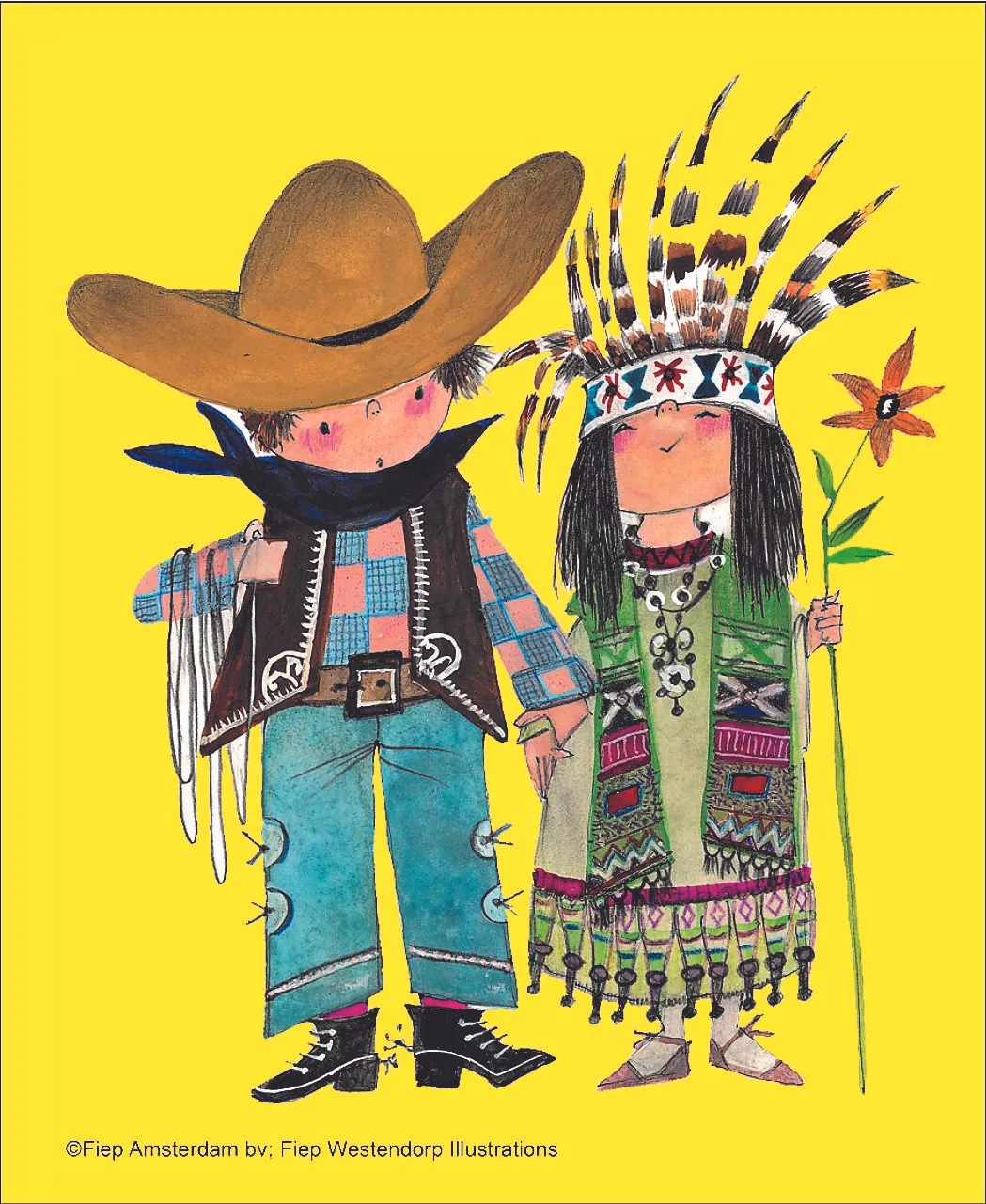 omslagontwerp voor bobo cowboy en indiaan 1990 jip en janneke