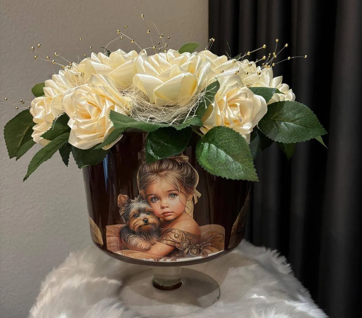 decoupage vazen jolanda bloemen met decoupage vaas