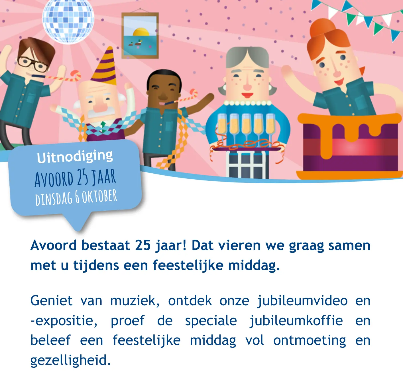 Uitnodiging Avoord 25 jaar