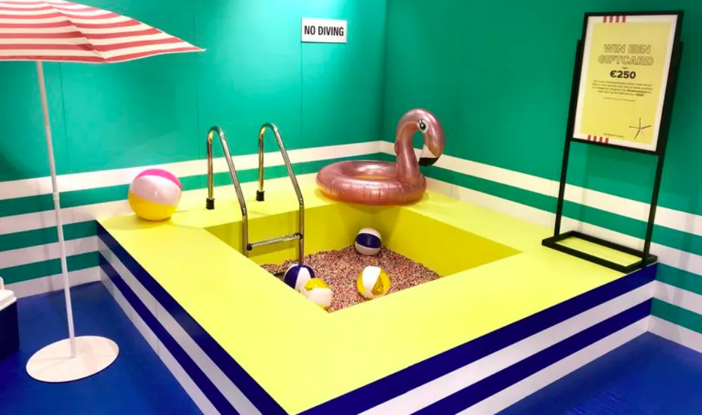 Altijd al willen zwemmen in een sprinkle pool? Het kan!
