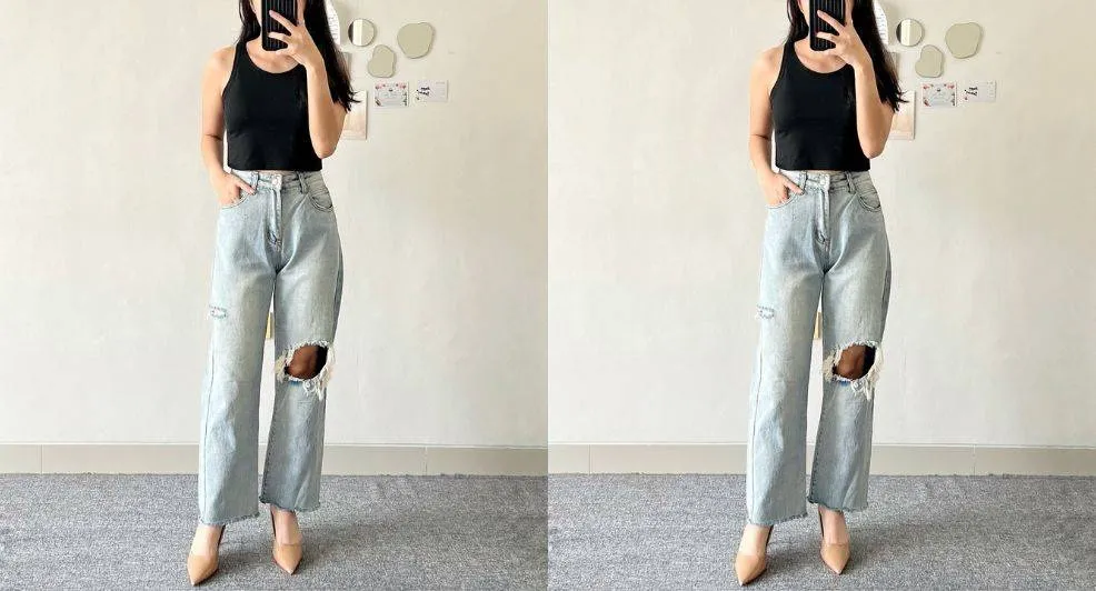 ripped jeans zijn weer on trend