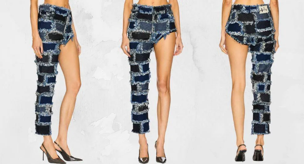 One legged jeans