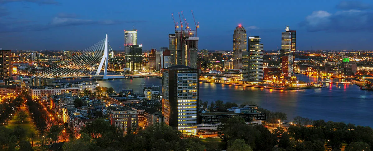 erasmusbrug seen from euromast