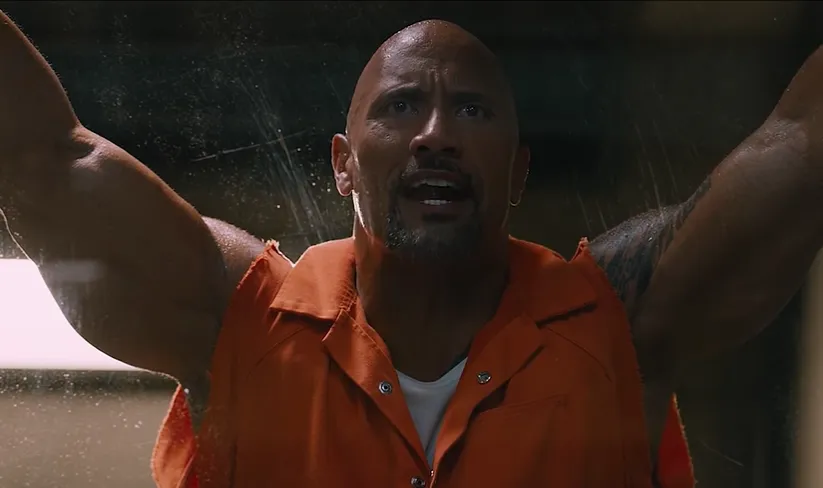 fhm dwayne johnson gekleurde superman