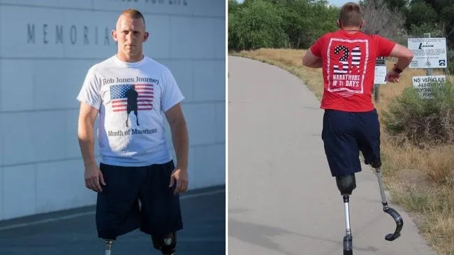 marine prosthetic leg 31 marathons 31 days 1