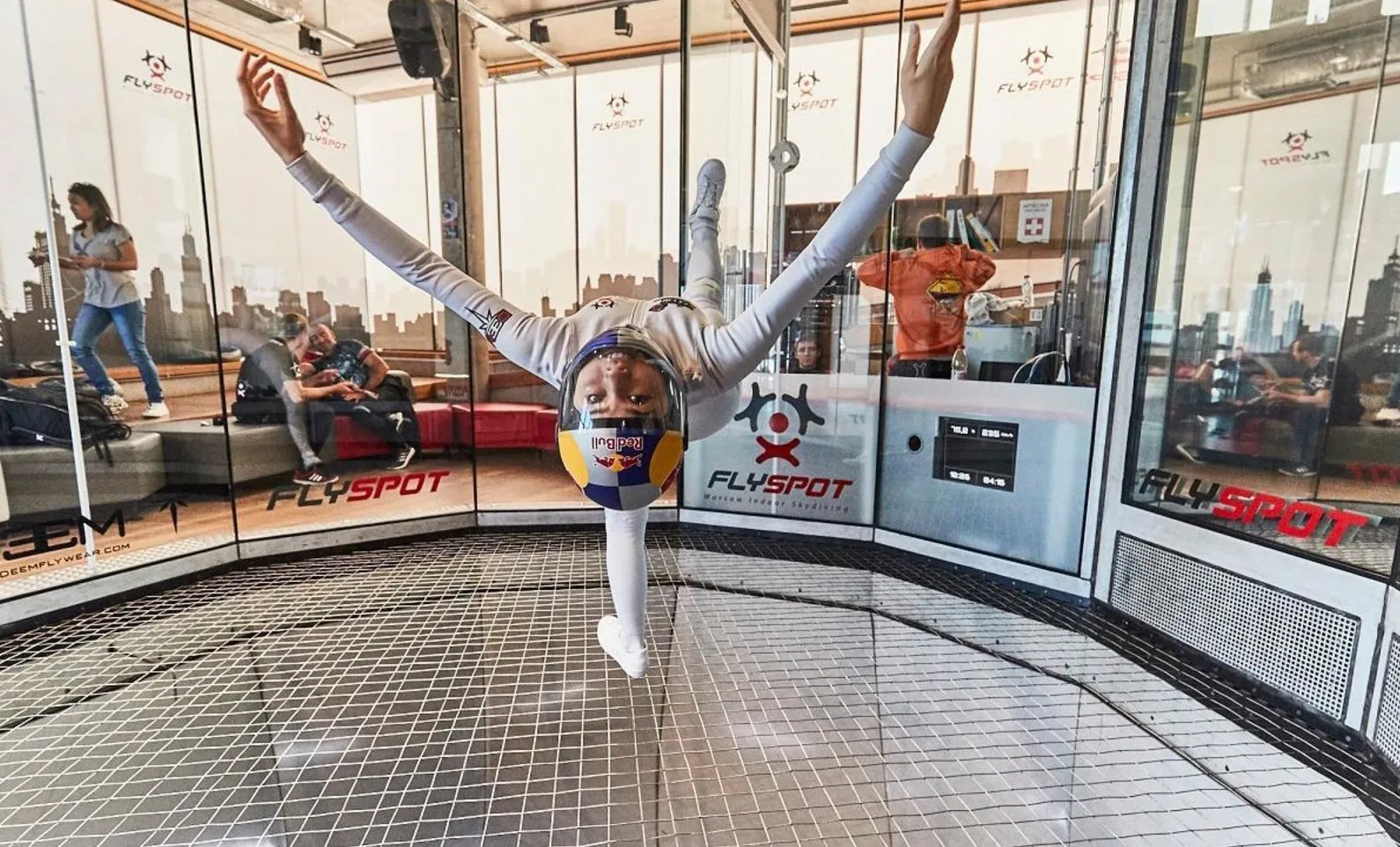 skydive world champion maja kuczynska training in a wind tunnel in poland 1